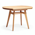 Wooden folding table for dining or work space with natural finish 75 x 75 x 75cm